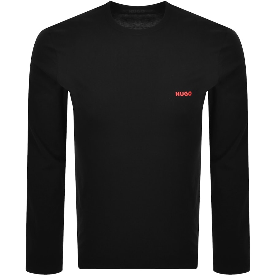 Image number 2 for HUGO 3 Pack Long Sleeve T Shirts Black