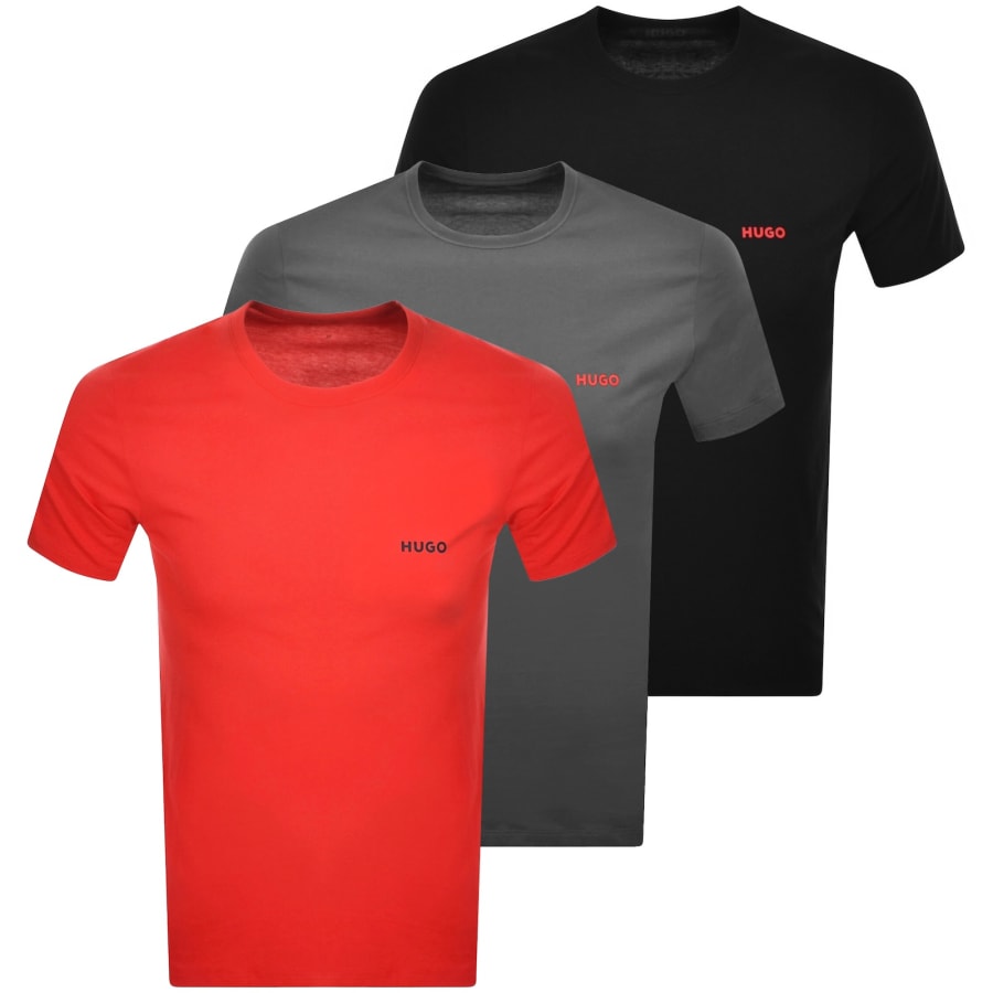Image number 1 for HUGO 3 Pack Crew Neck T Shirts