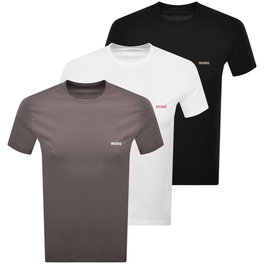 Image number 1 for HUGO 3 Pack Crew Neck T Shirts