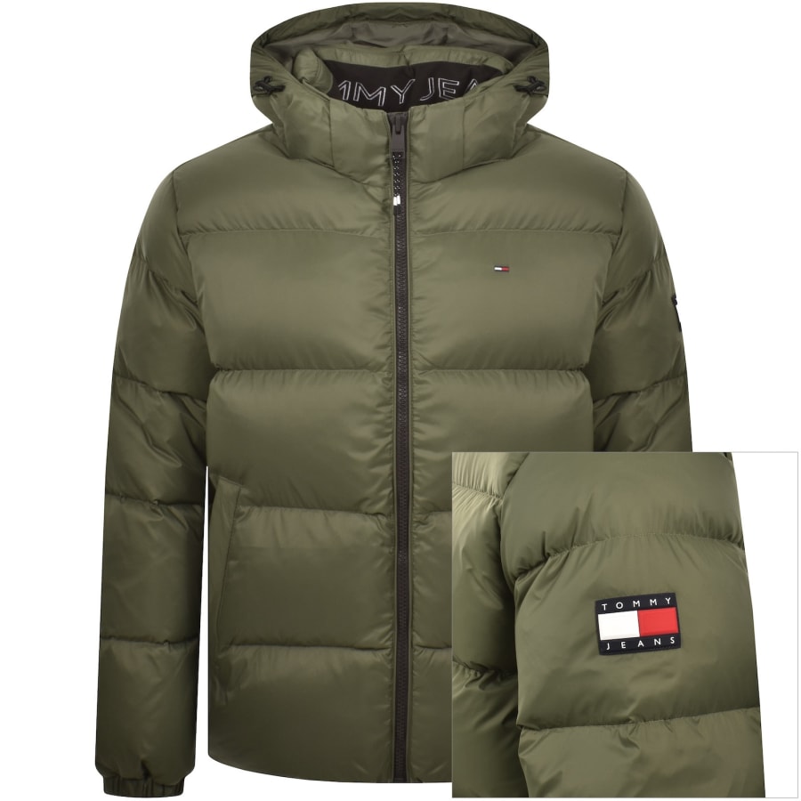 Image number 1 for Tommy Jeans Essential Down Jacket Green
