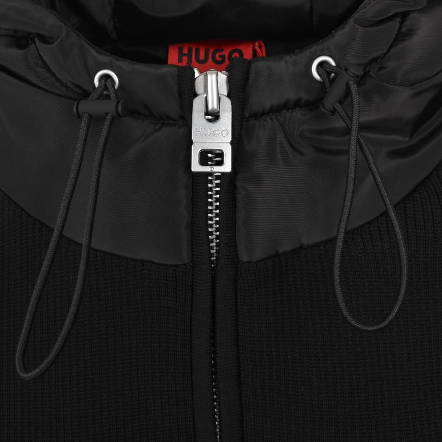 Image number 4 for HUGO Syloron Knit Jacket Black