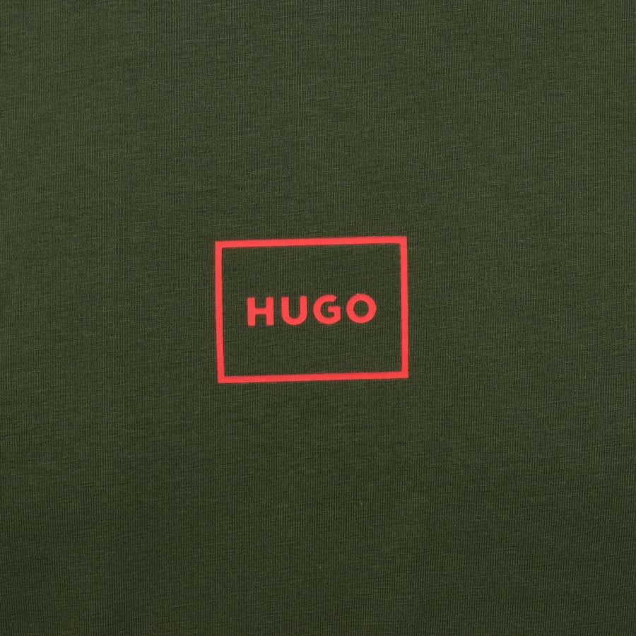 Image number 3 for HUGO Laze Long Sleeve T Shirt Dark Green