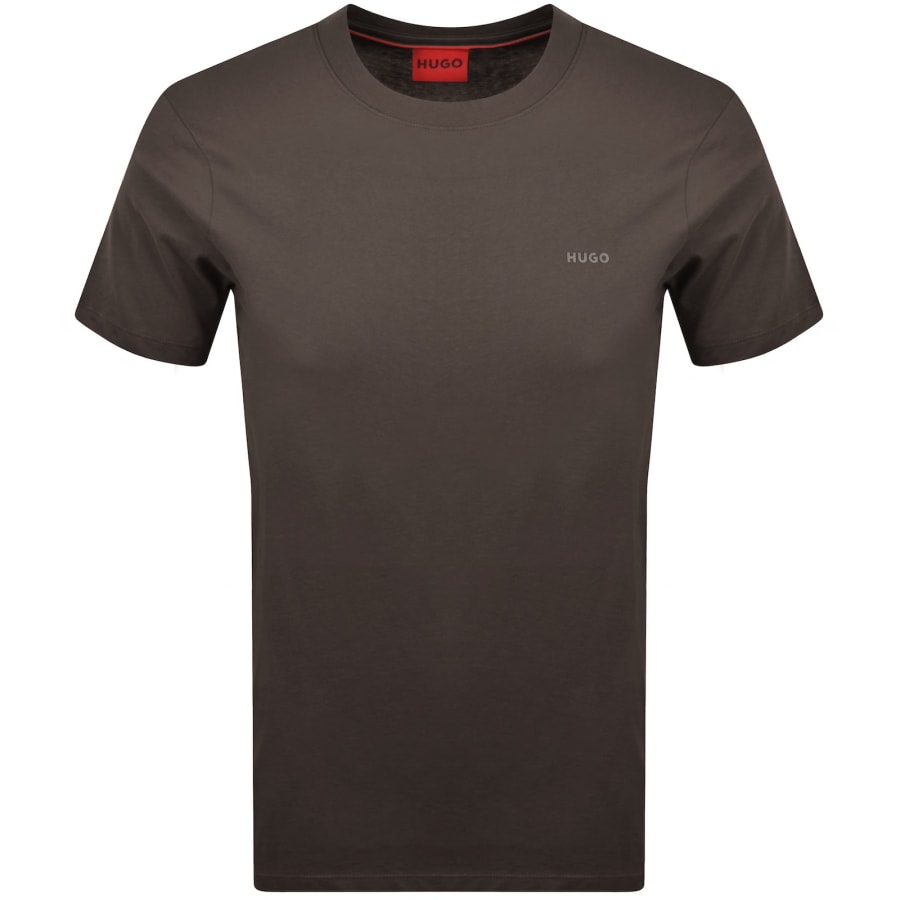 Image number 1 for HUGO Dero222 T Shirt Brown