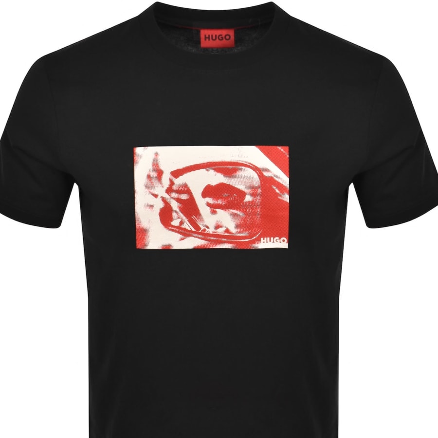 Image number 2 for HUGO Dirom T Shirt Black