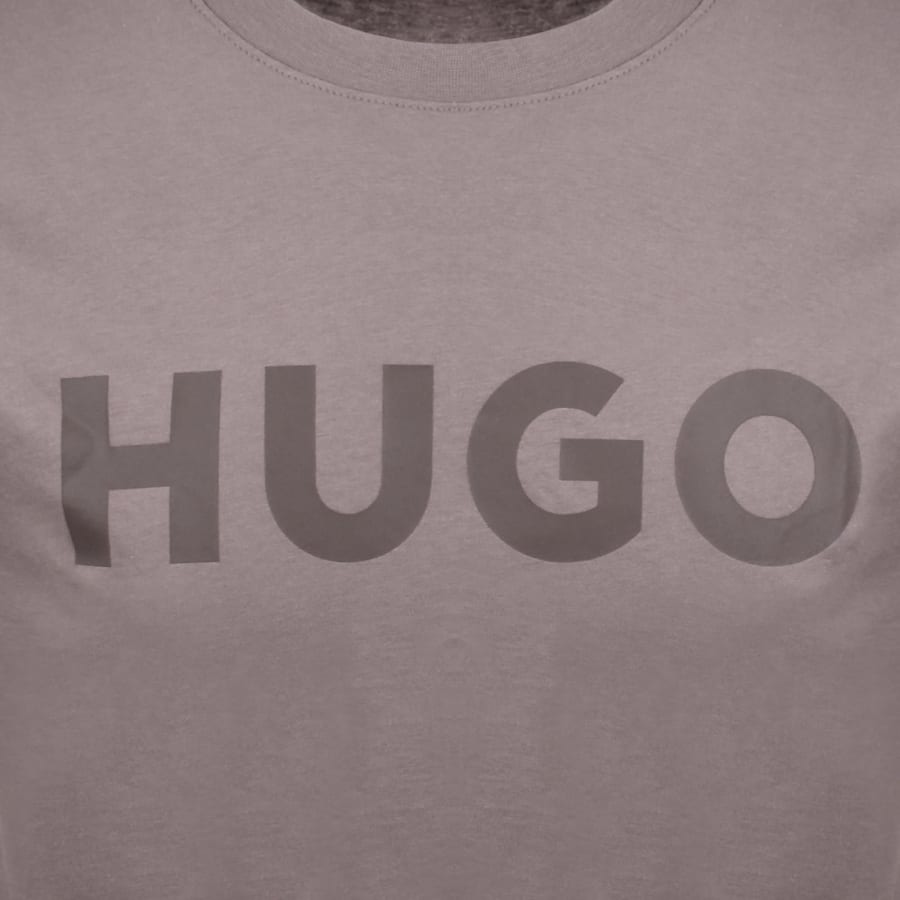 Image number 3 for HUGO Dulivio Crew Neck T Shirt Brown