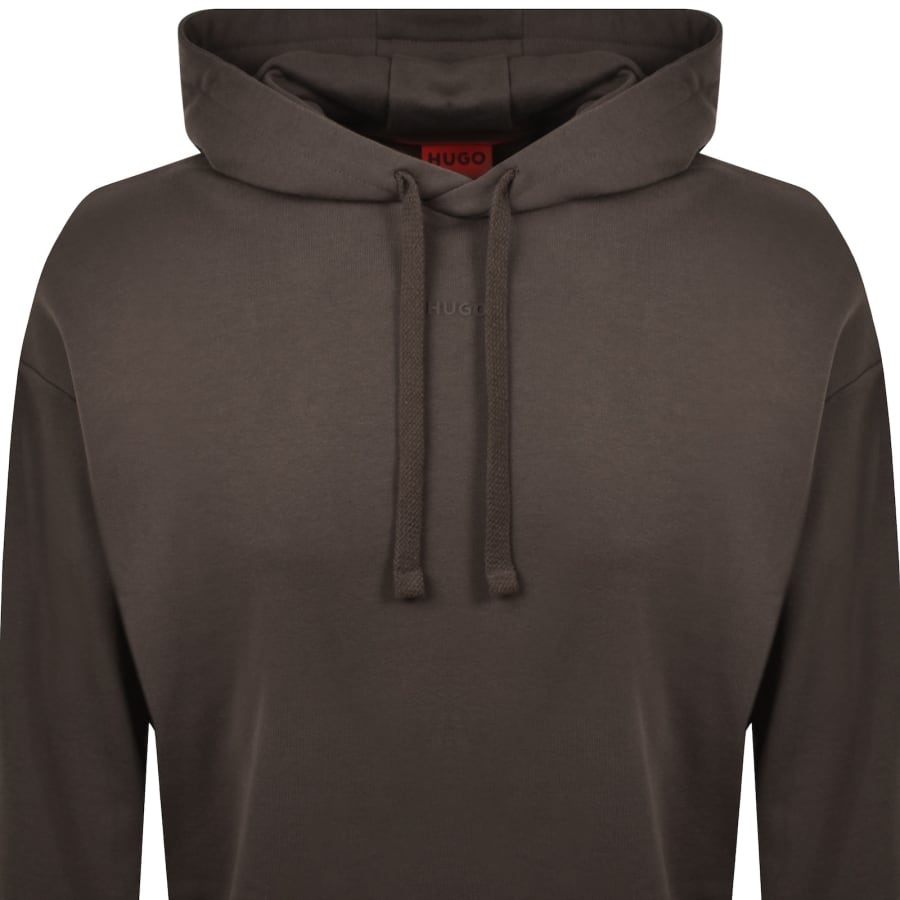 Image number 2 for HUGO Dapo Hoodie Brown
