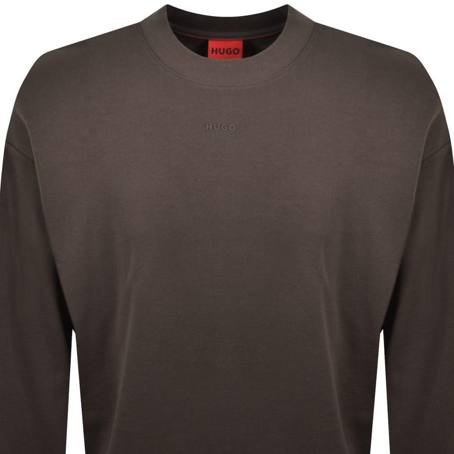 Image number 2 for HUGO Dapocrew Relaxed Fit Sweatshirt Brown