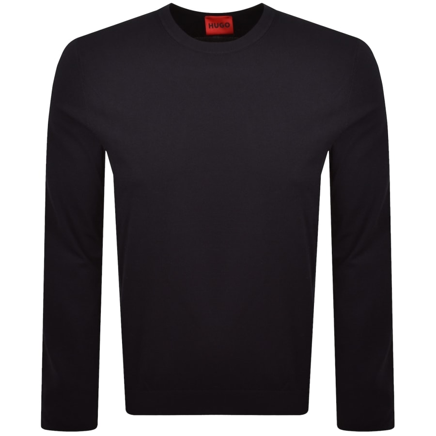 Image number 1 for HUGO San Cody Knit Jumper Navy