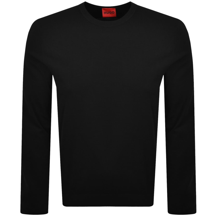 Image number 1 for HUGO San Cody Knit Jumper Black