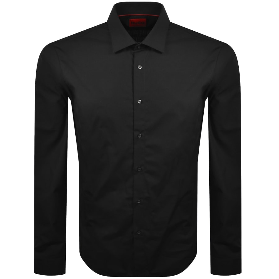 Image number 1 for HUGO Valerio Long Sleeve Shirt Black
