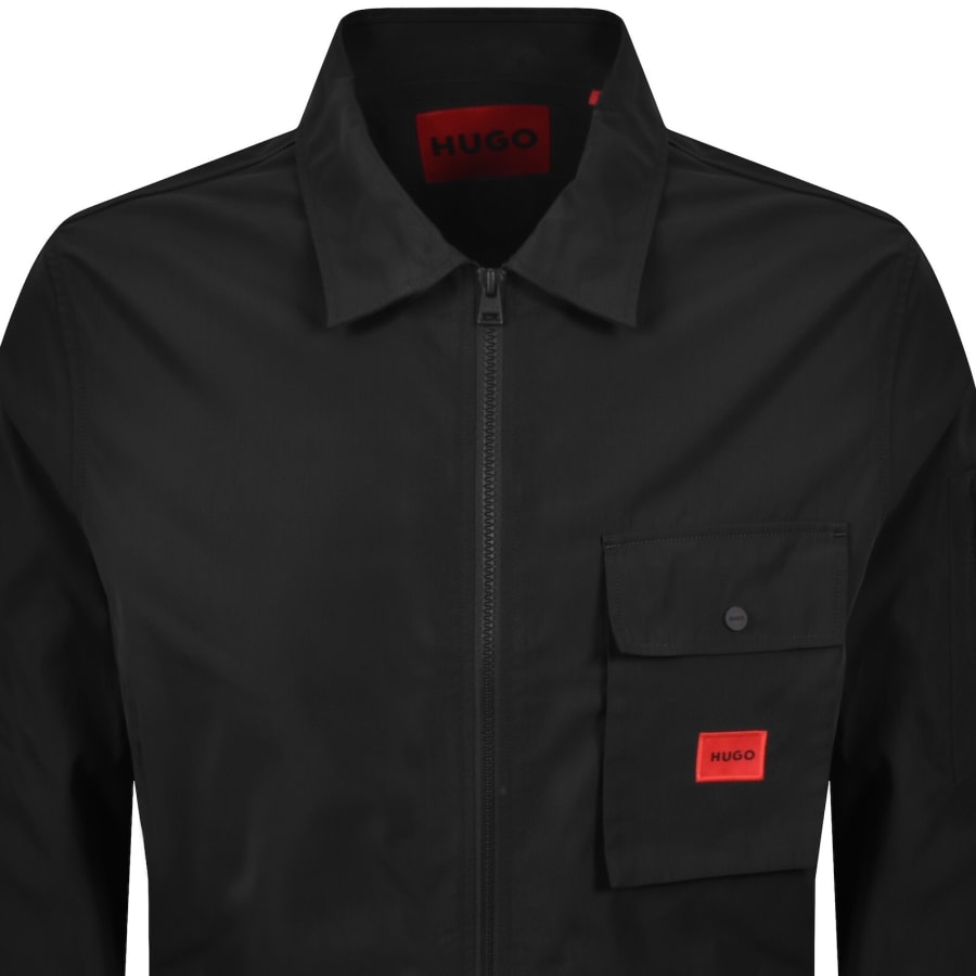 Image number 3 for HUGO Emmond Overshirt Jacket Black