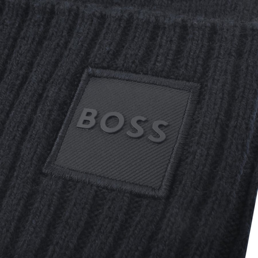 Image number 3 for BOSS Akaio Wool Blend Beanie Navy