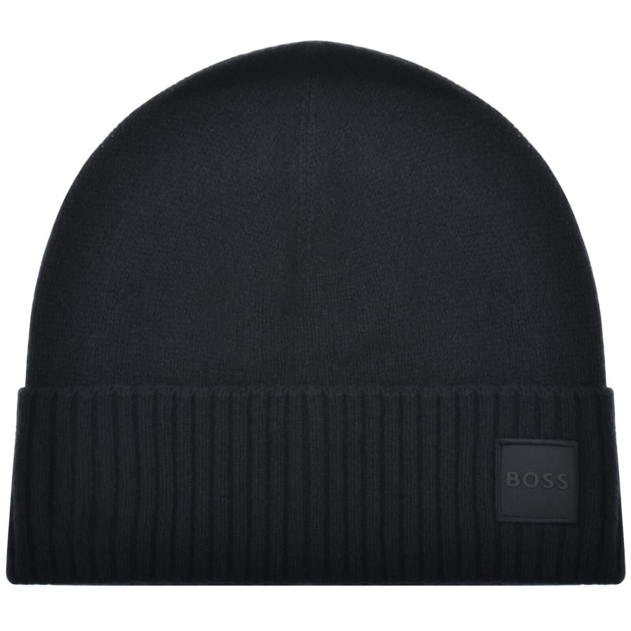 Image number 1 for BOSS Akaio Wool Blend Beanie Navy