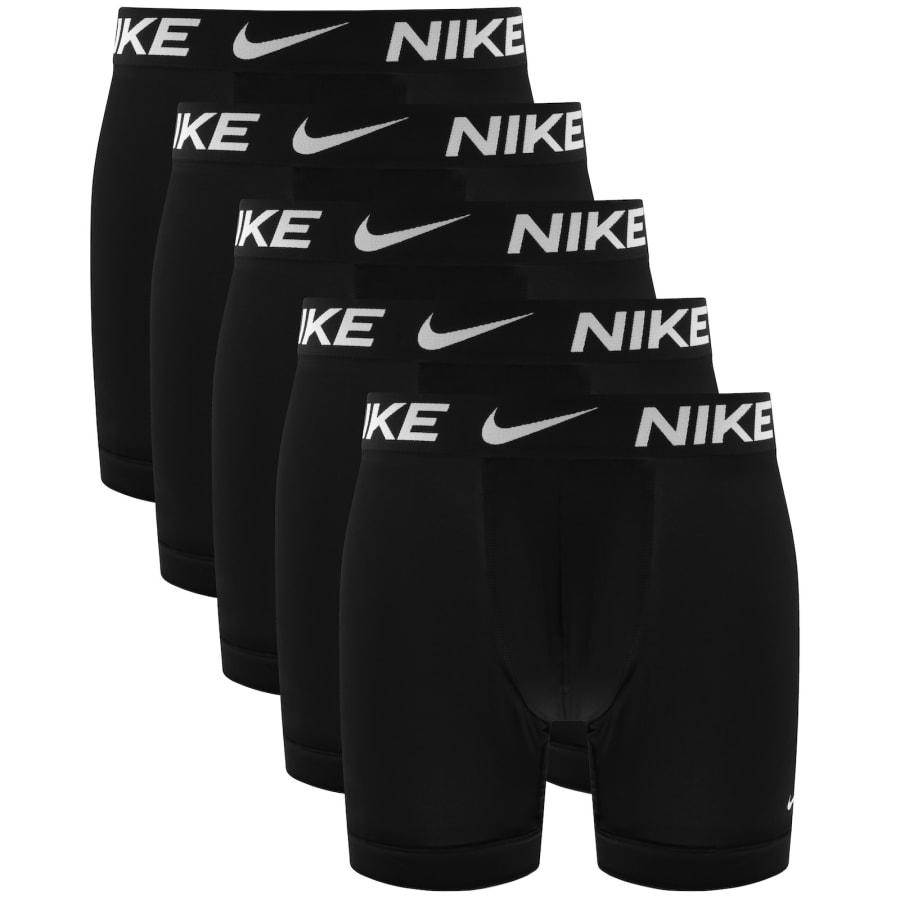 Image number 1 for Nike Essential Micro 5 Pack Boxer Briefs Black