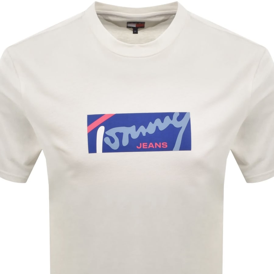 Image number 2 for Tommy Jeans Signature T Shirt White