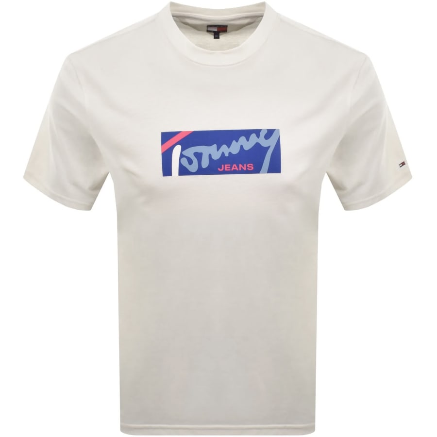 Image number 1 for Tommy Jeans Signature T Shirt White