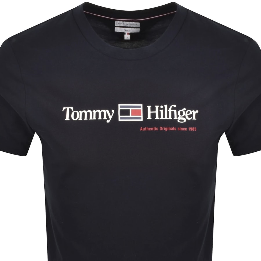 Image number 2 for Tommy Hilfiger Brand Love T Shirt Navy