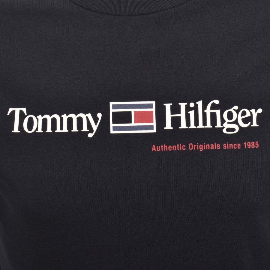 Image number 3 for Tommy Hilfiger Brand Love T Shirt Navy