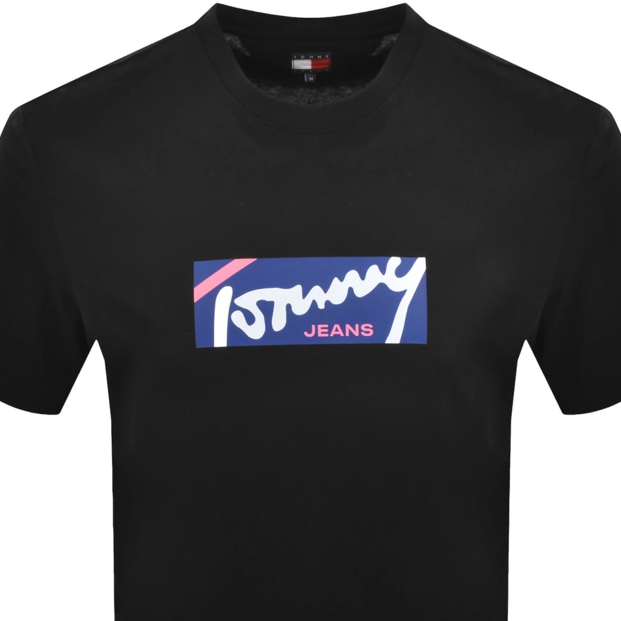 Image number 2 for Tommy Jeans Signature T Shirt Black