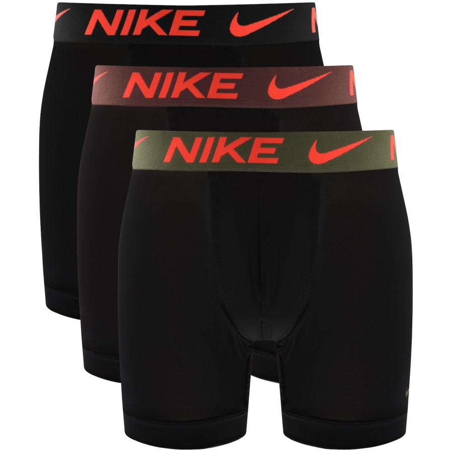 Image number 1 for Nike Essential Micro 3 Pack Boxer Briefs Black