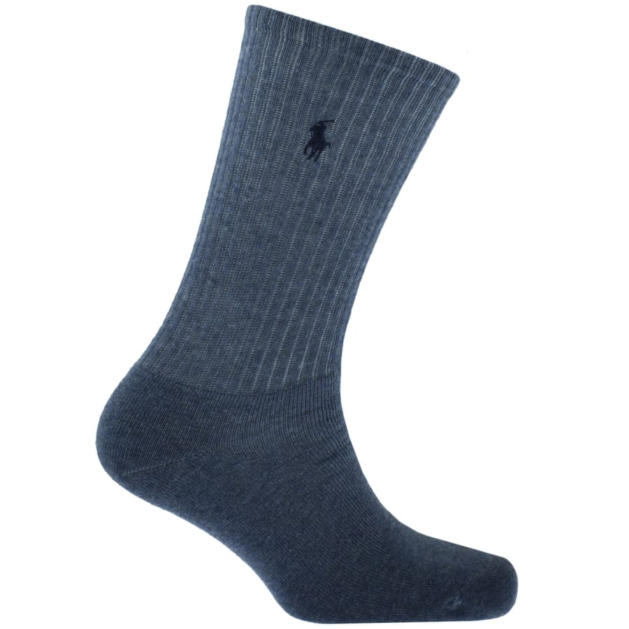Image number 2 for Ralph Lauren 3 Pack Socks Blue