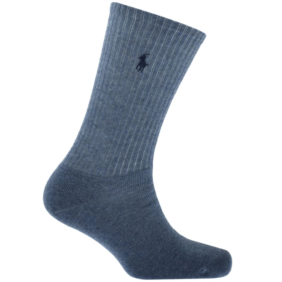 Image number 4 for Ralph Lauren 3 Pack Socks Blue