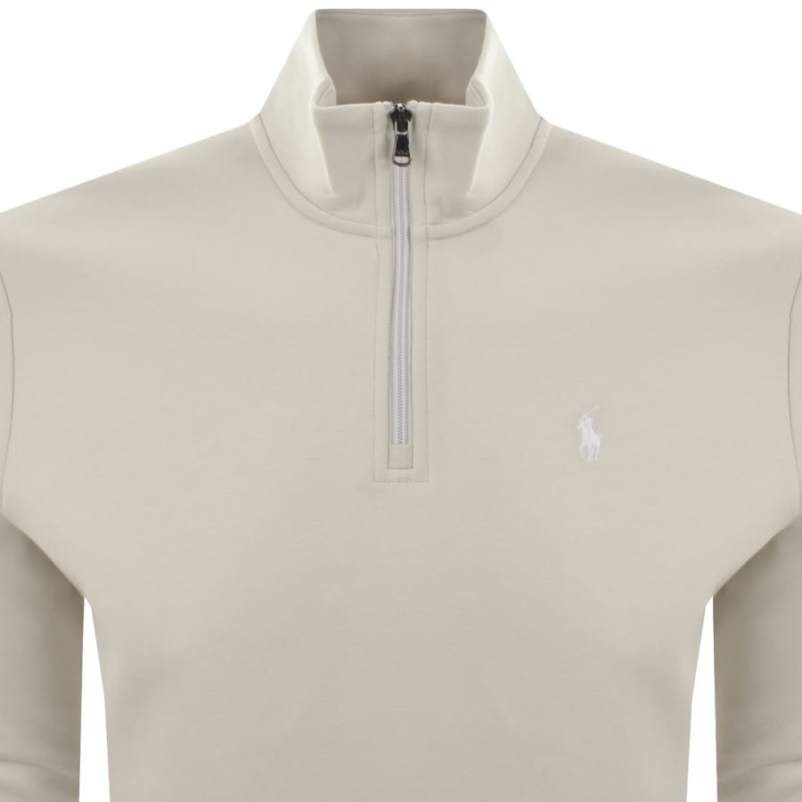 Image number 2 for Ralph Lauren Quarter Zip Sweatshirt Grey