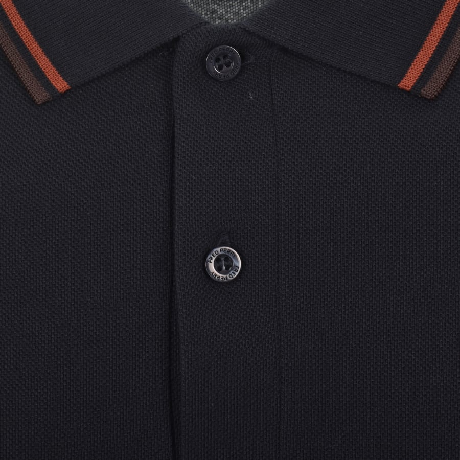 Image number 4 for Fred Perry Twin Tipped Polo T Shirt Navy