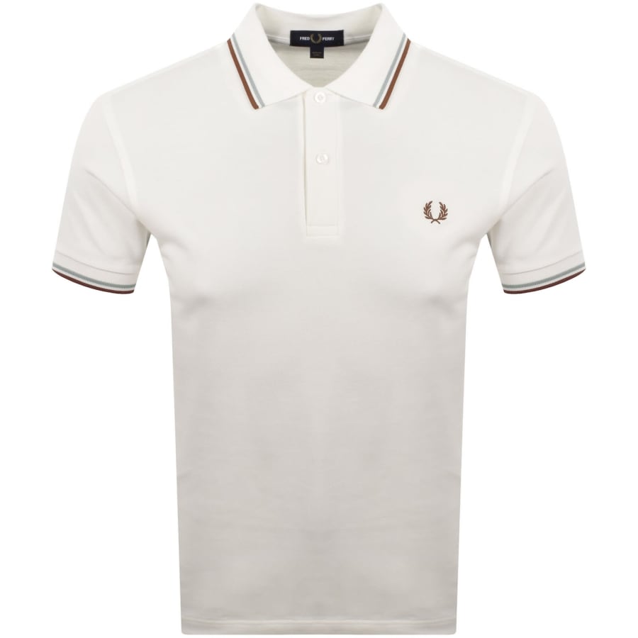 Image number 1 for Fred Perry Twin Tipped Polo T Shirt White