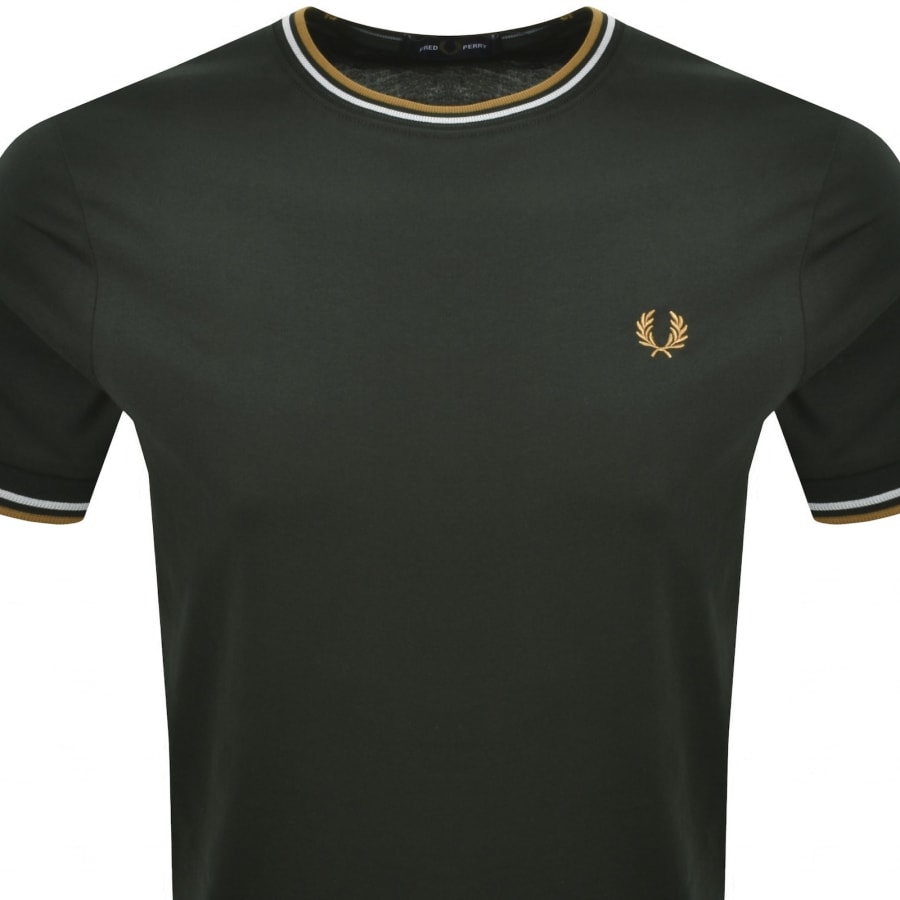 Image number 2 for Fred Perry Twin Tipped T Shirt Green
