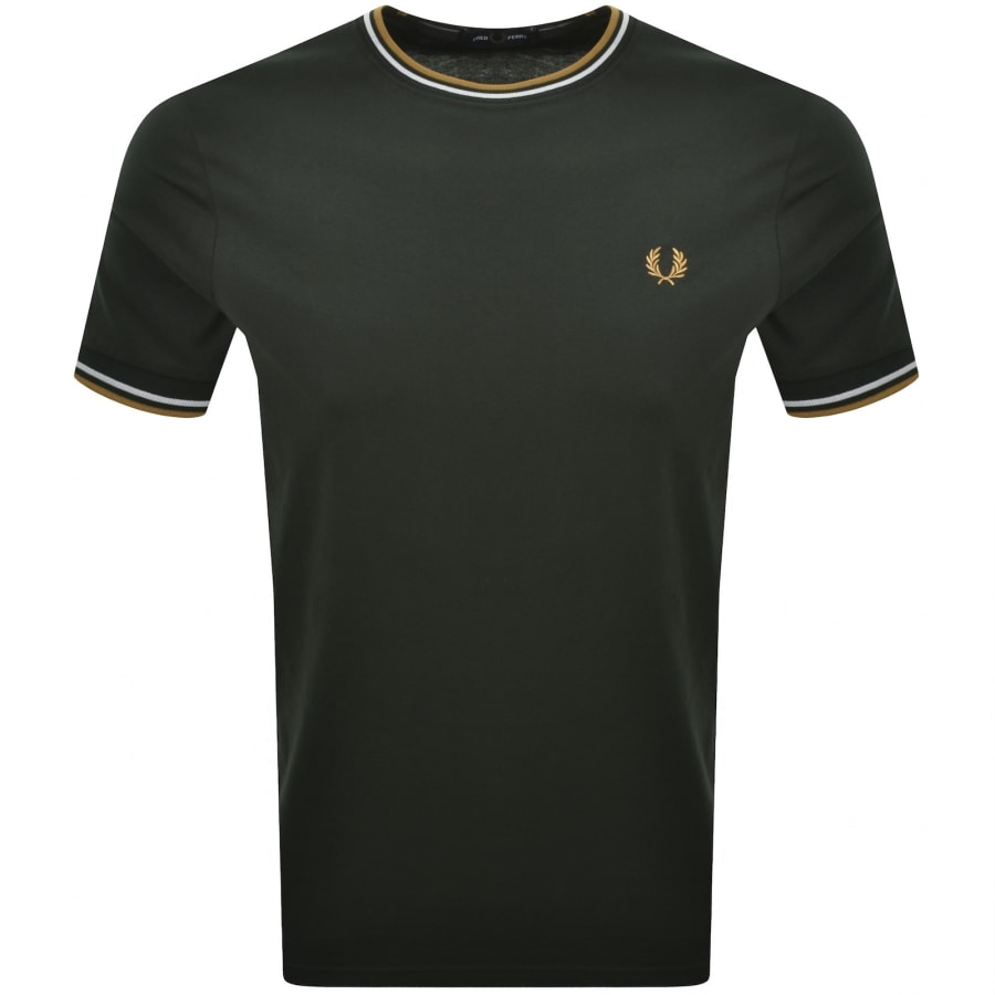 Image number 1 for Fred Perry Twin Tipped T Shirt Green