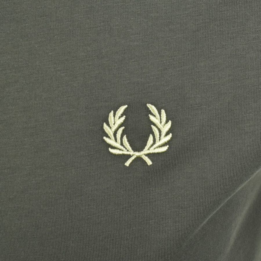 Image number 3 for Fred Perry Ringer T Shirt Green