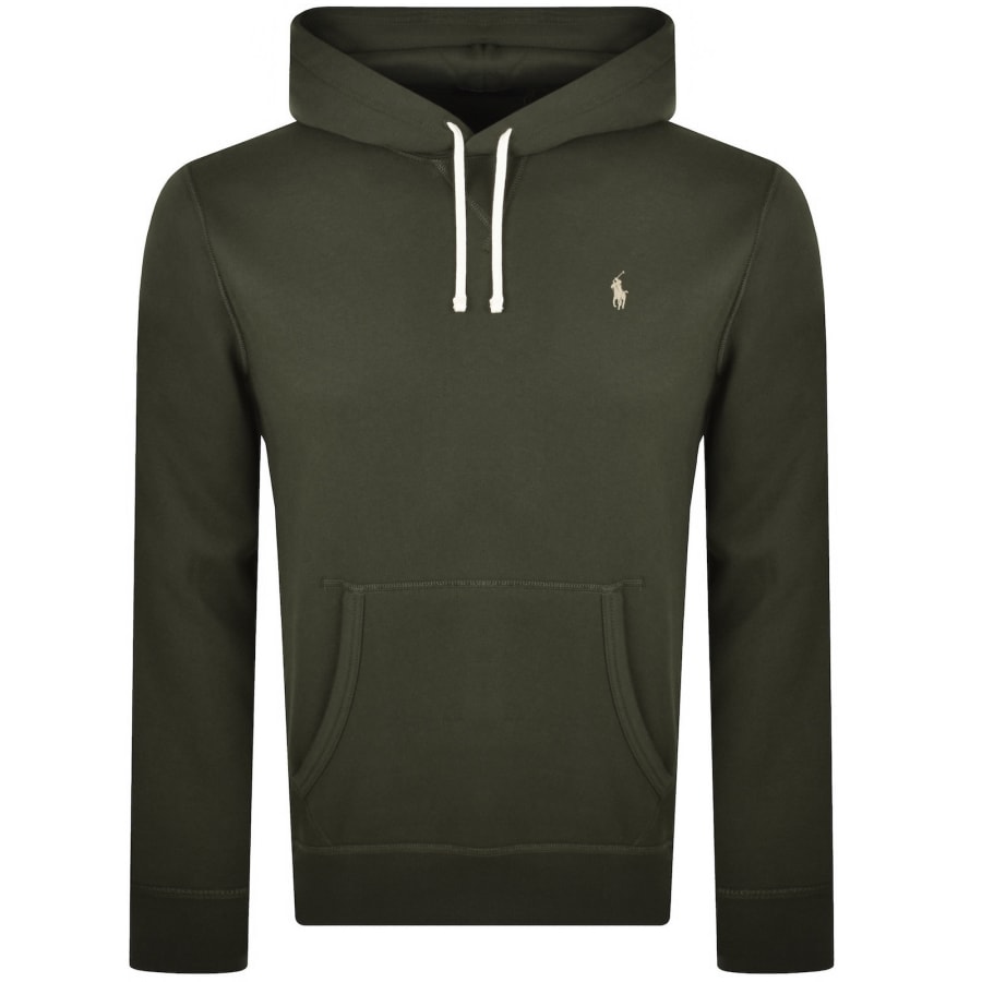 Image number 1 for Ralph Lauren Pullover Hoodie Olive Green