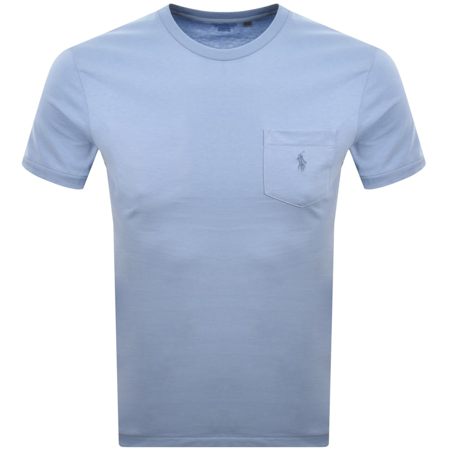 Image number 1 for Ralph Lauren Pocket T Shirt Chambray Blue