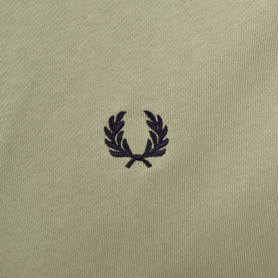 Image number 3 for Fred Perry Half Zip Sweatshirt Green