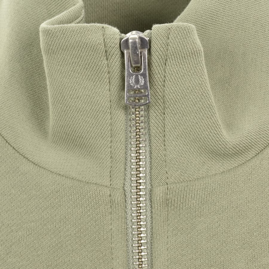 Image number 4 for Fred Perry Half Zip Sweatshirt Green