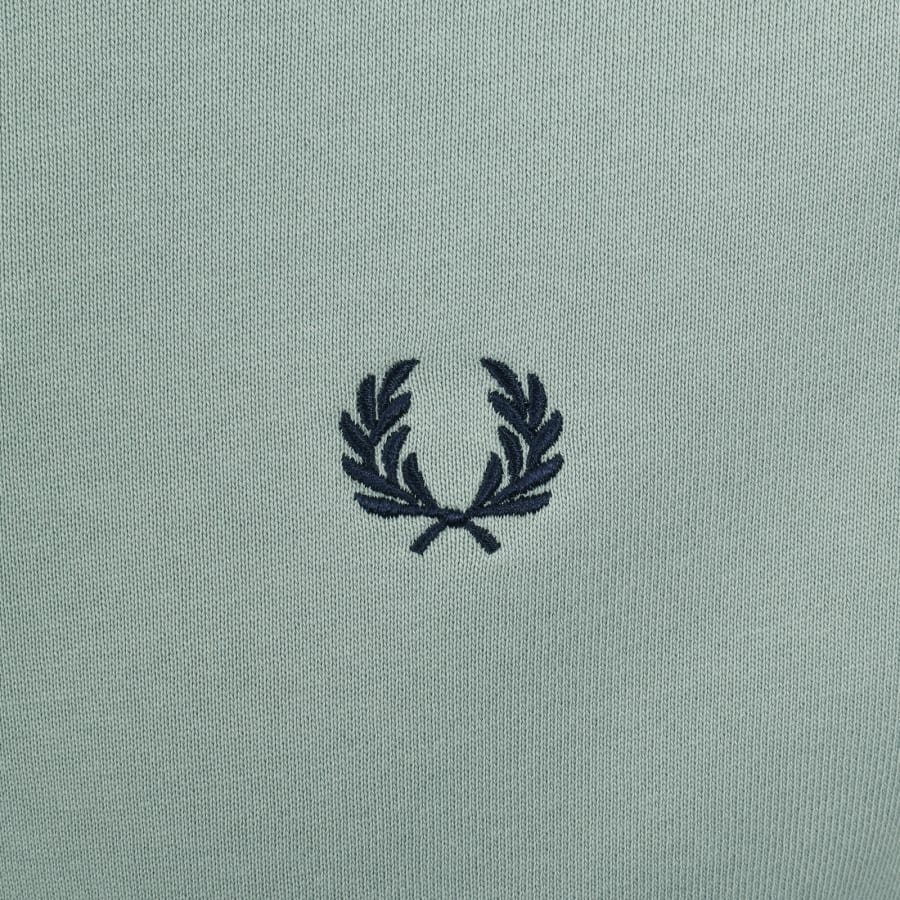 Image number 3 for Fred Perry Half Zip Sweatshirt Silver Blue