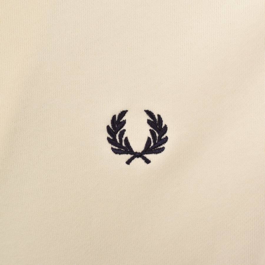 Image number 3 for Fred Perry Half Zip Sweatshirt Cream