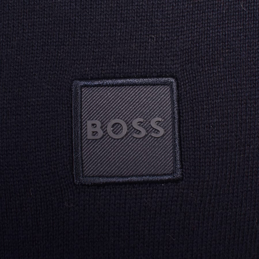 Image number 3 for BOSS Kanobix Quarter Zip Jumper Navy