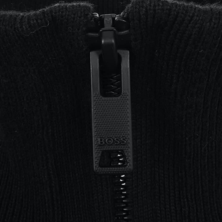 Image number 3 for BOSS Kanobix Quarter Zip Jumper Black