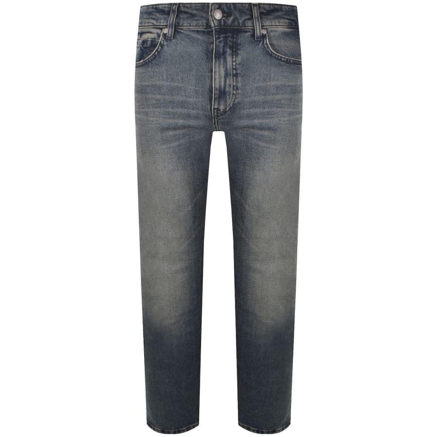 Image number 2 for BOSS Ogden Straight Fit Jeans Medium Blue