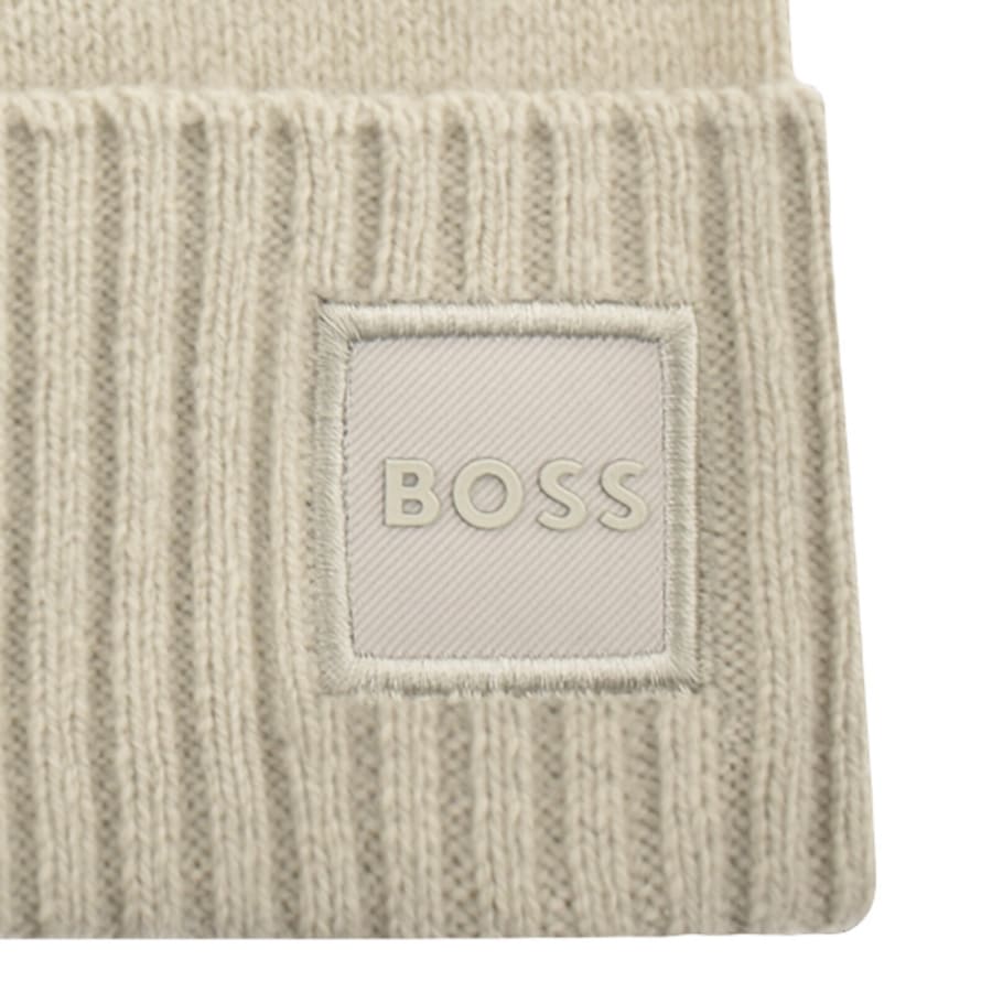 Image number 3 for BOSS Akaio Wool Blend Beanie Beige