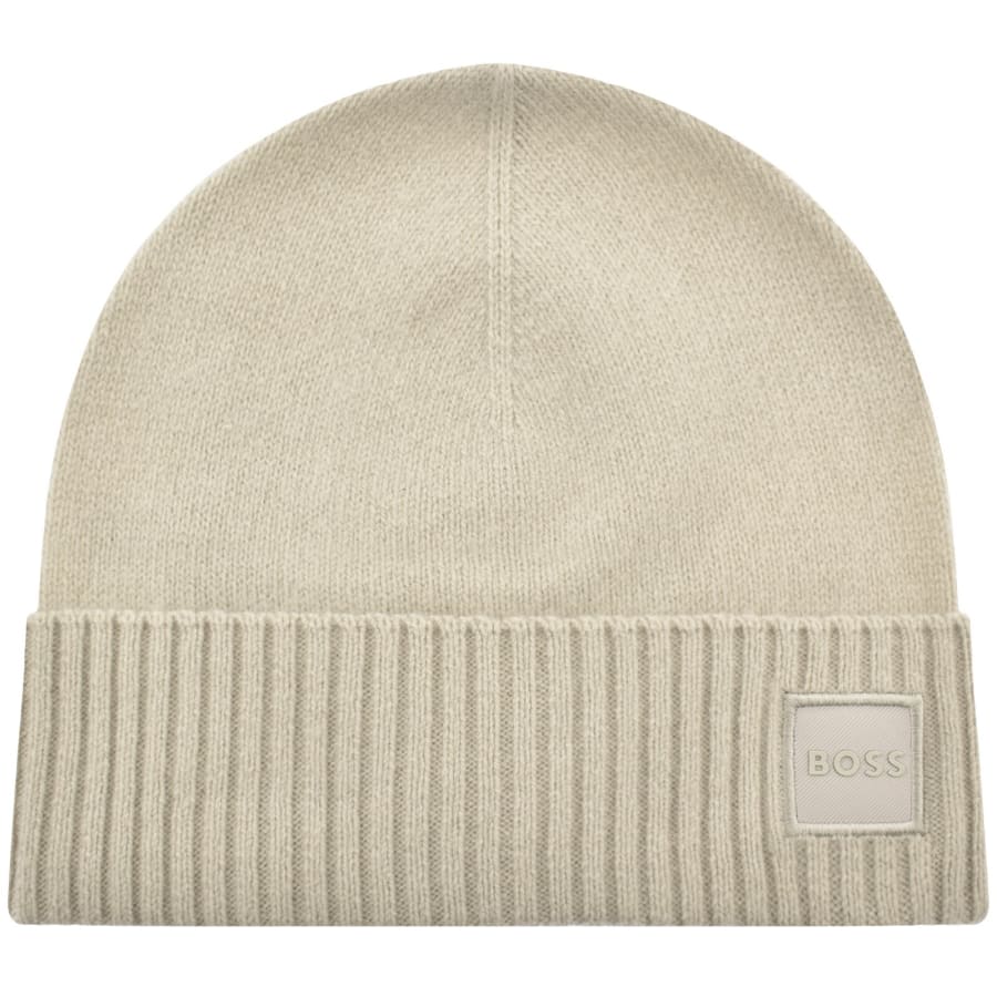 Image number 1 for BOSS Akaio Wool Blend Beanie Beige