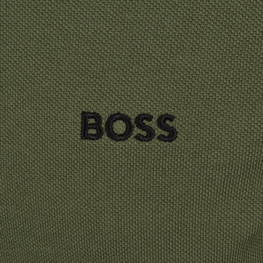 Image number 3 for BOSS Plisy Long Sleeve Polo Green