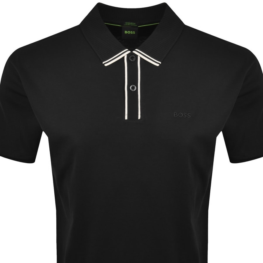 Image number 2 for BOSS Cord Paddy Polo T Shirt Black