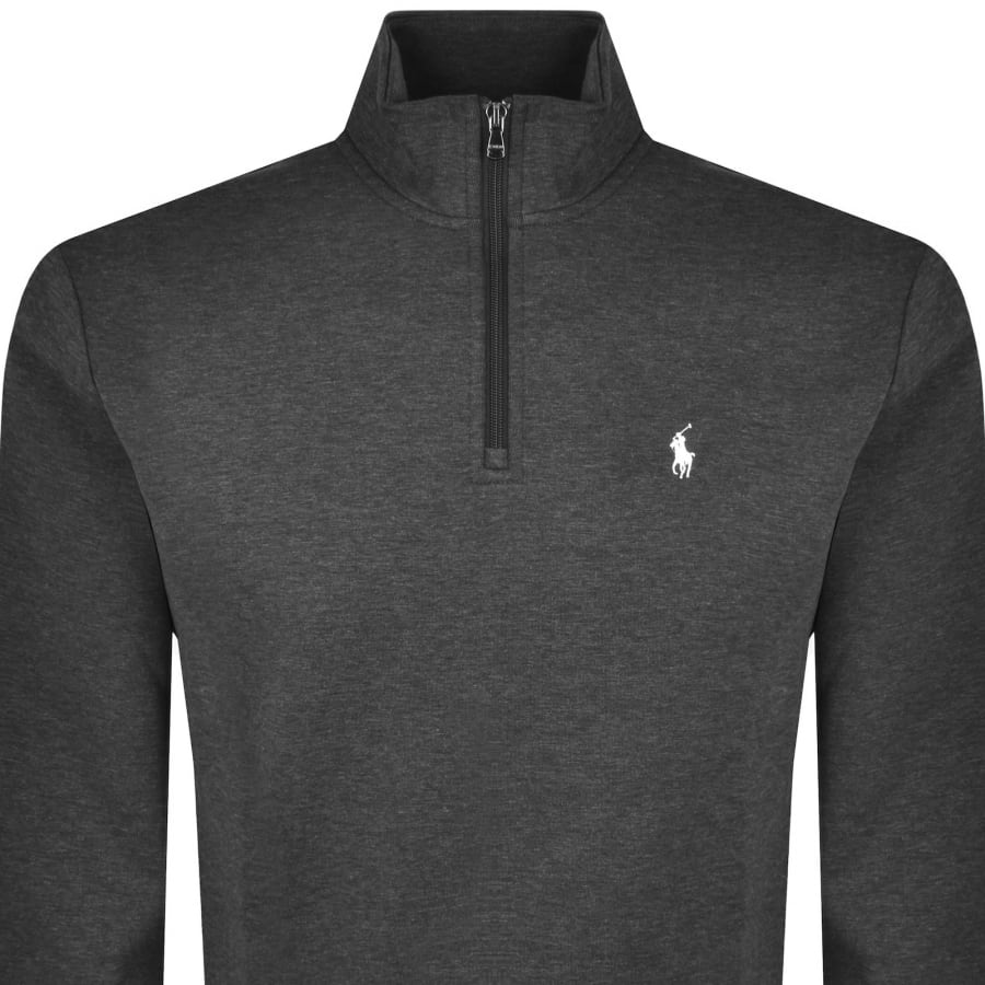 Image number 2 for Ralph Lauren Quarter Zip Sweatshirt Grey