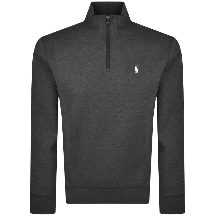 Image number 1 for Ralph Lauren Quarter Zip Sweatshirt Grey