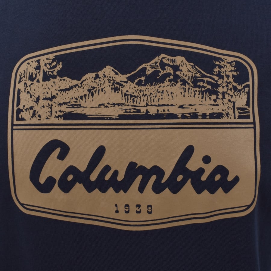Image number 3 for Columbia Seasonal Graphic T Shirt Navy