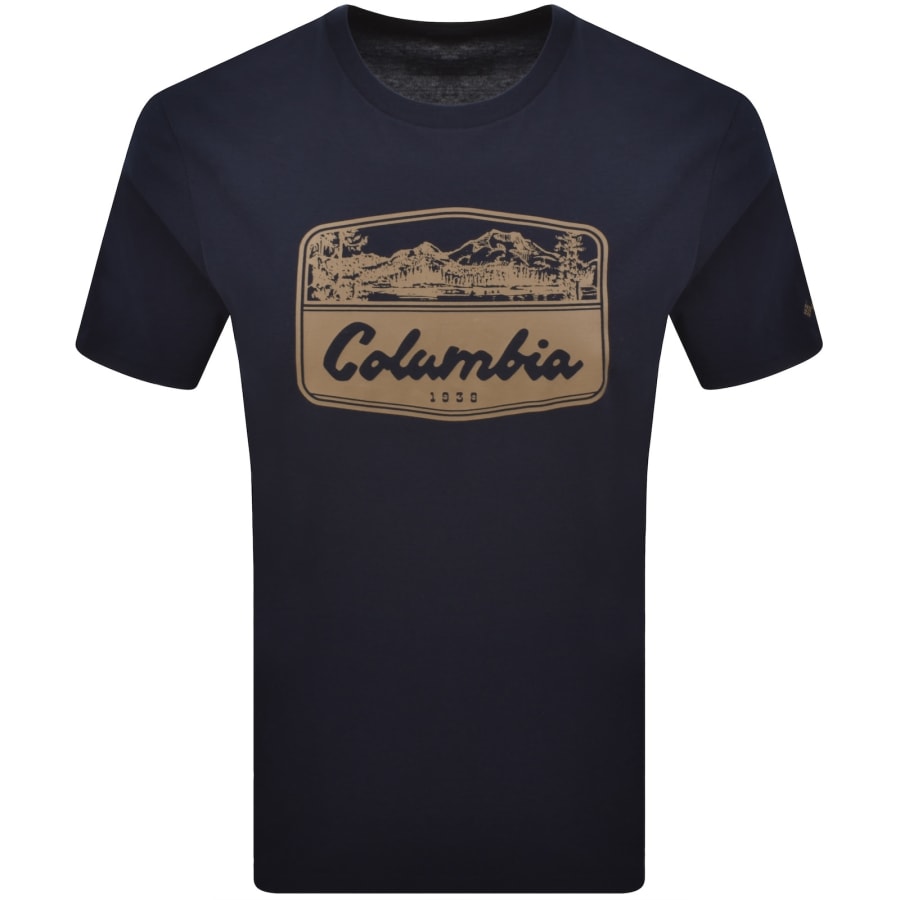 Image number 1 for Columbia Seasonal Graphic T Shirt Navy