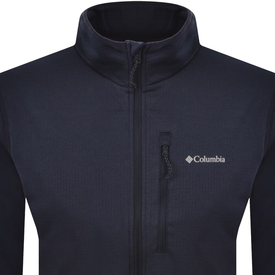 Image number 2 for Columbia Essential Grid Fleece Navy